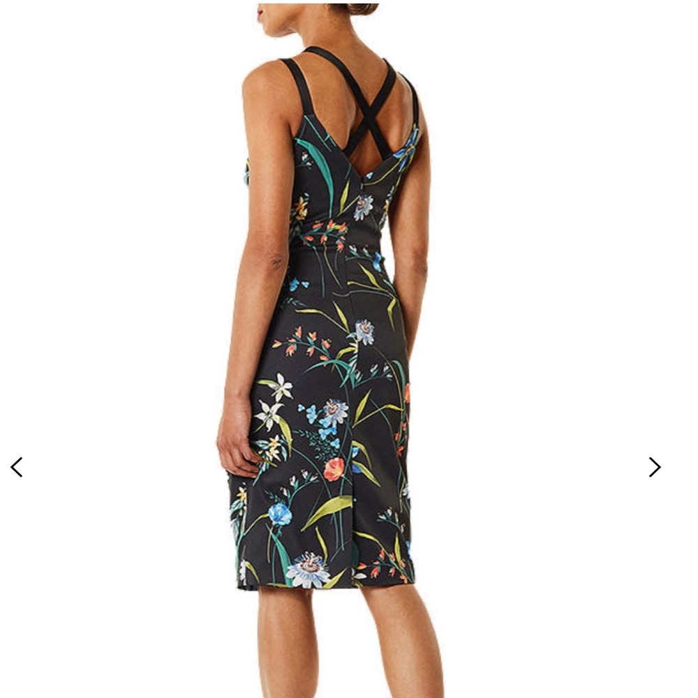 Karen Millen Floral Pencil Dress, Black/Multi
Size 6
